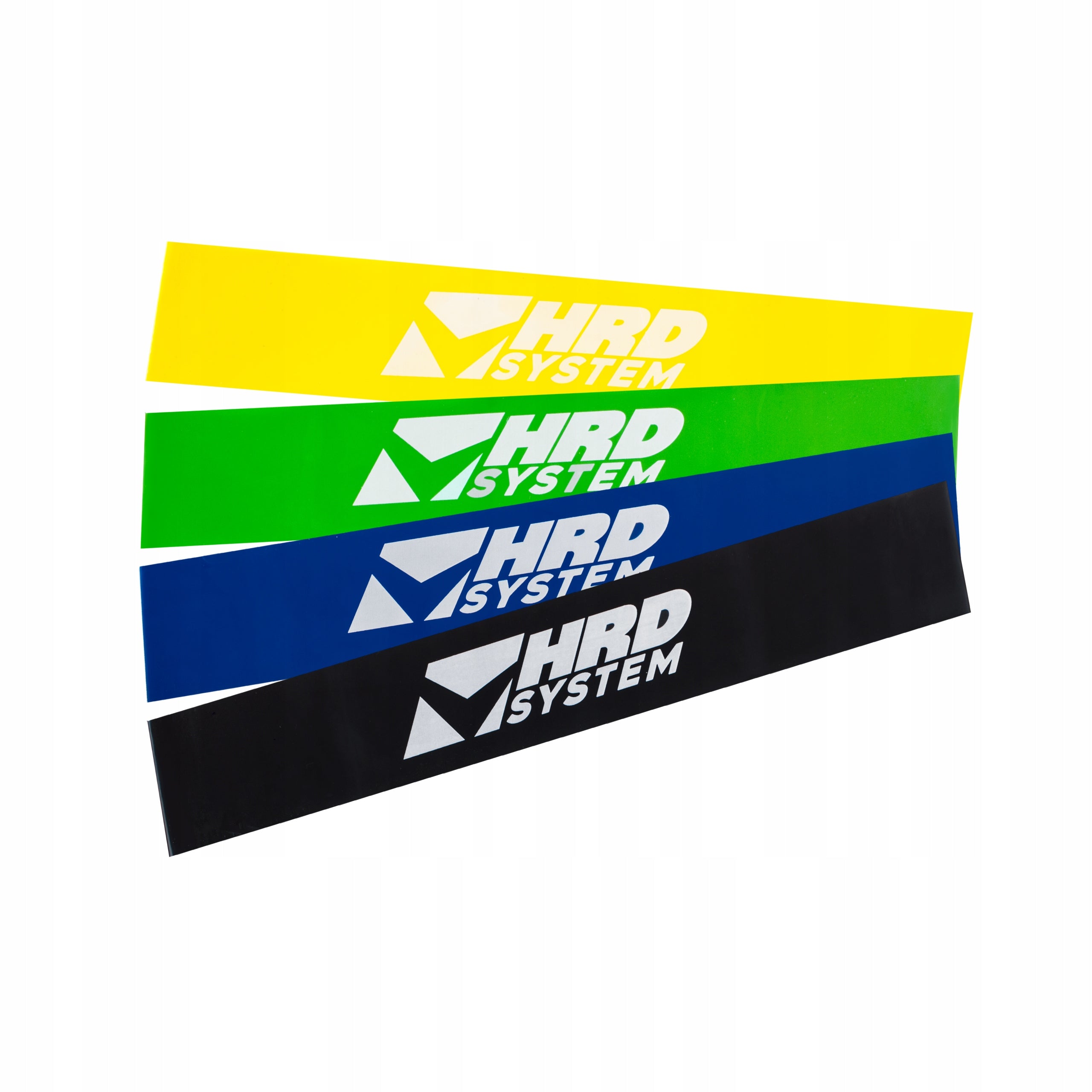 HRD SYSTEM RESISTANCE BANDS SET OF 4 COLORFUL RESISTANCE BANDS Brand HRD System
