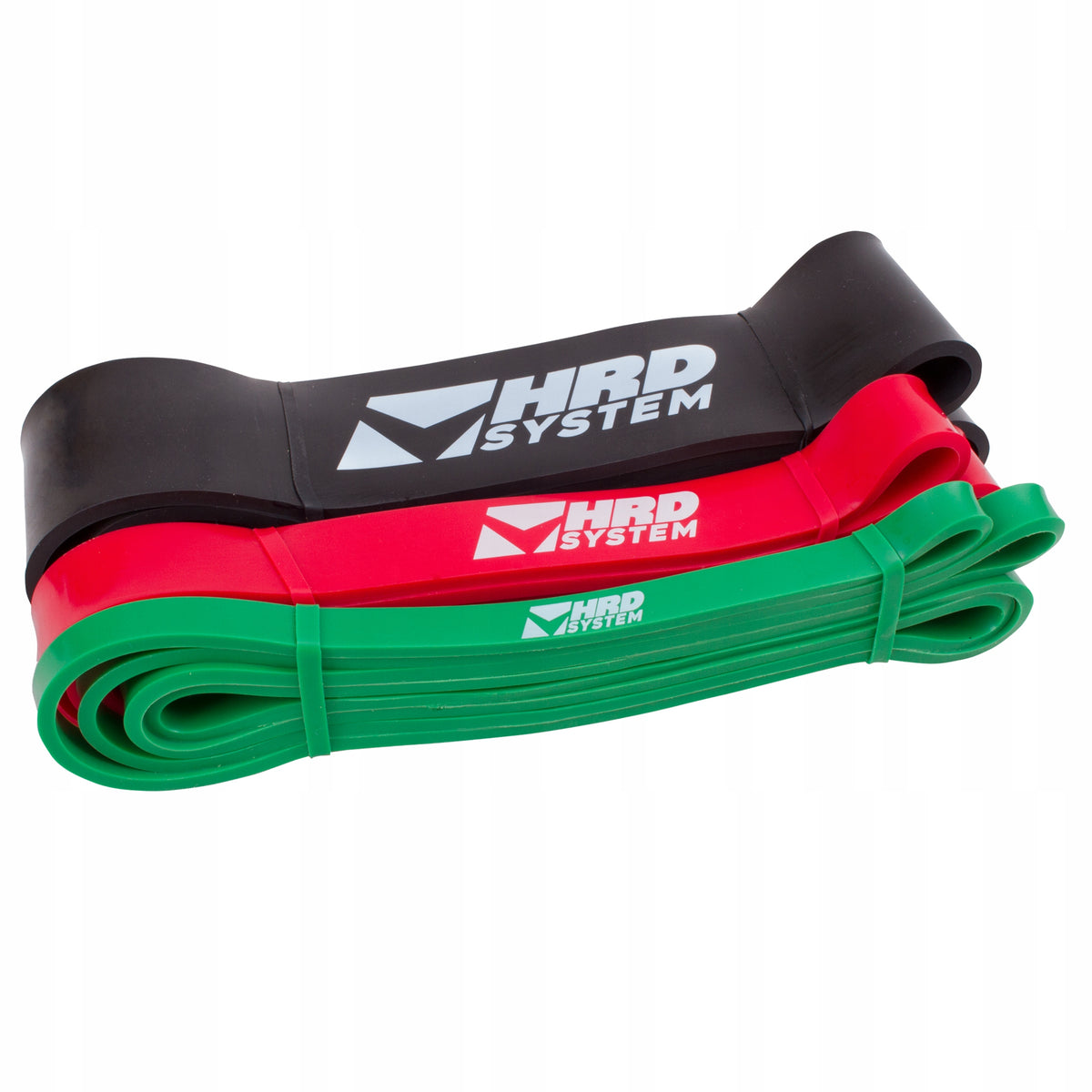 HRD SYSTEM SET OF RESISTANCE RUBBERS FOR EXERCISE POWERBANDS RUBBER BANDS SET Color multicolor