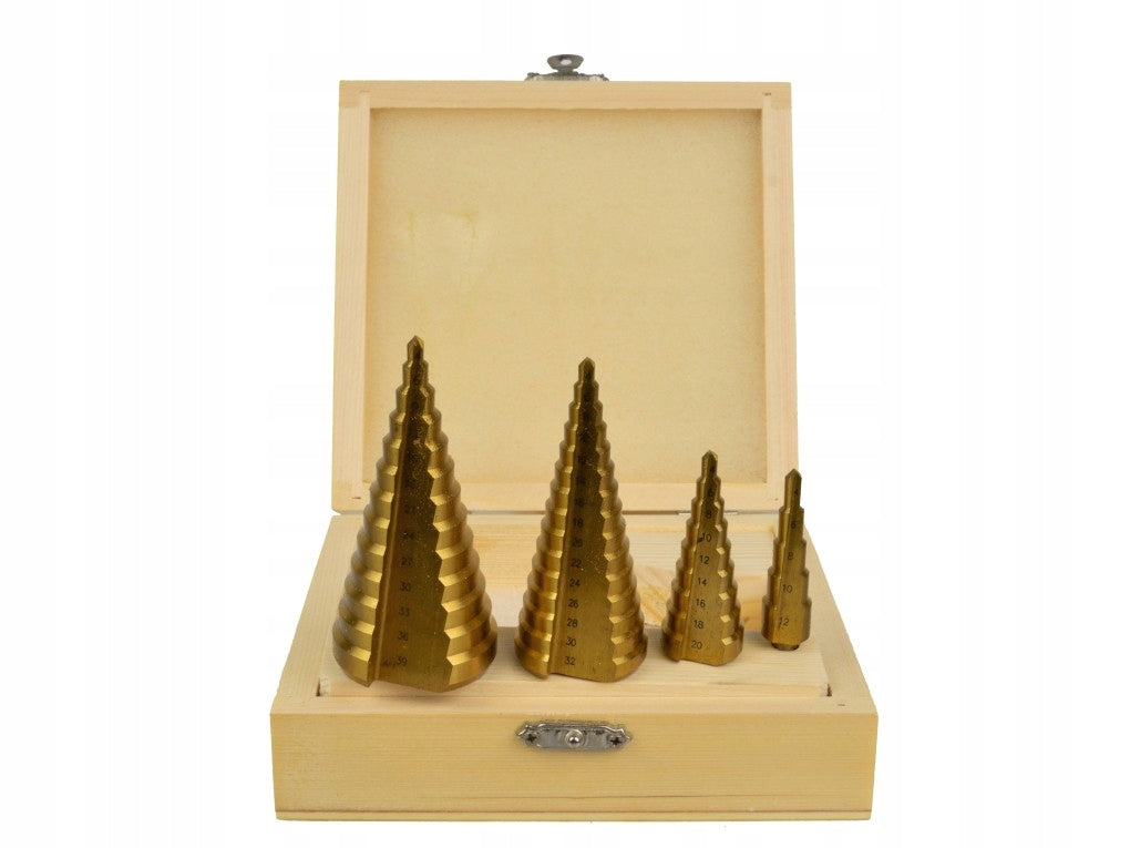 HSS 4pcs STEP CONICAL DRILL BIT Manufacturer code G38503
