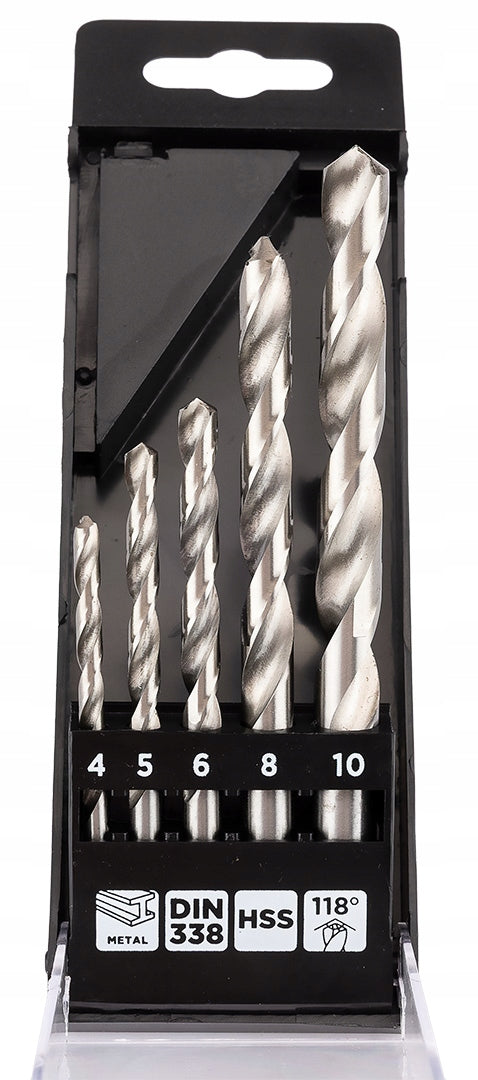HSS Metal Drill Bits, 4 - 10 mm, Set of 5, GRAPHITE 54T910 Brand GRAPHITE