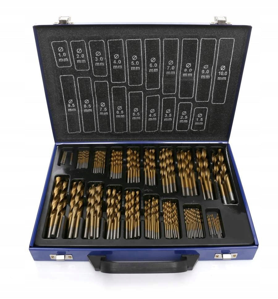 HSS-TIN Titanium Drill Bit Set 170pcs Suitcase Drill bit type drill bit set