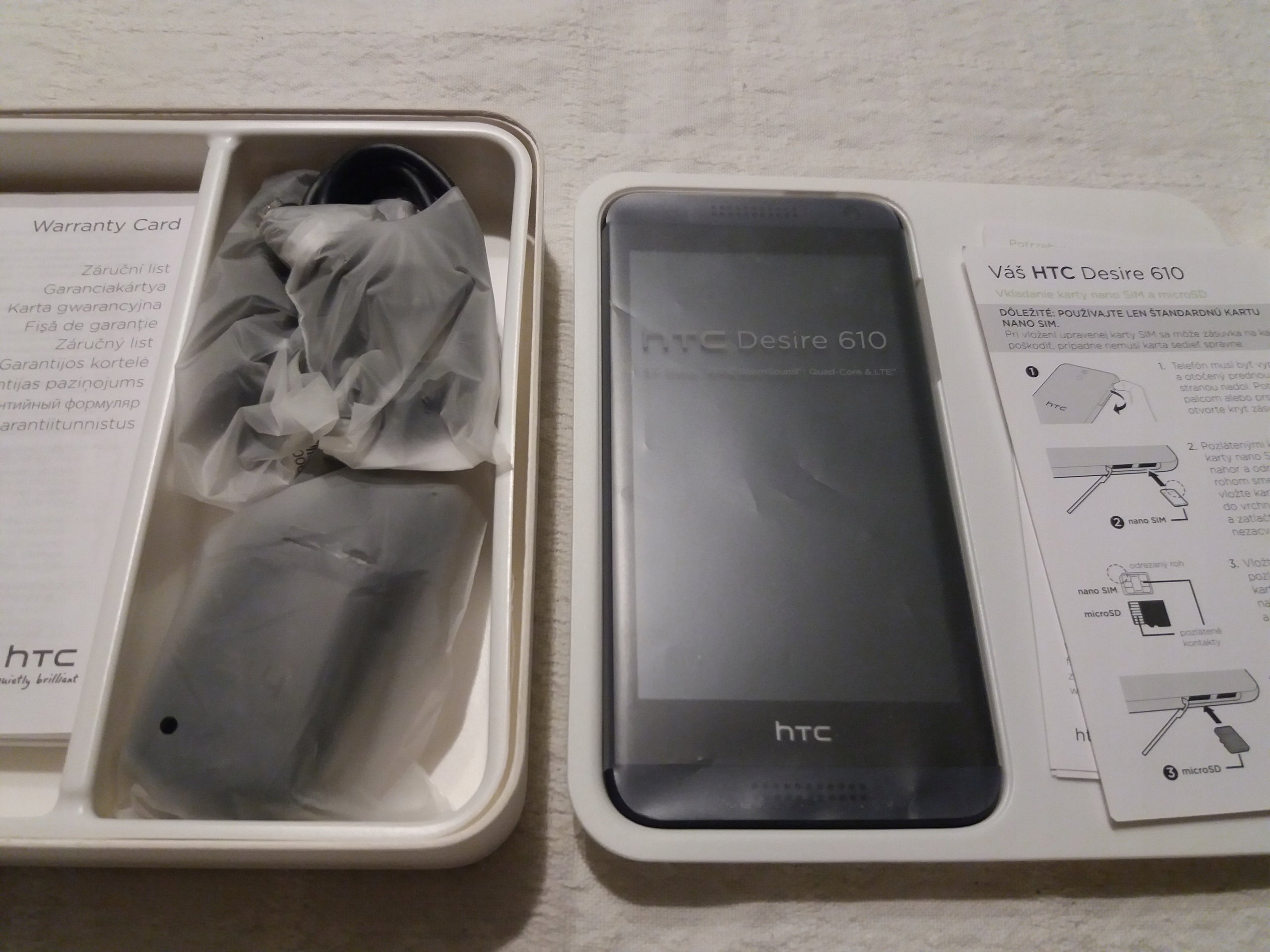 HTC Desire 610 1 GB / 8 GB blue ORIGINAL Polish STORE FABR FOILS Brand HTC