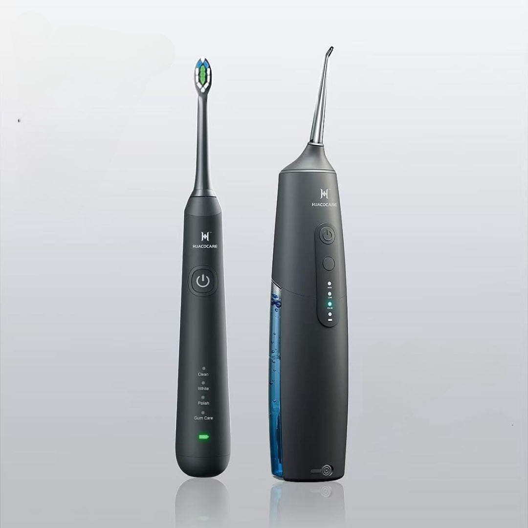 HUACOCARE ELECTRIC TOOTHBRUSH ORAL HYGIENE KIT 2IN1 +IRRIGATOR Manufacturer code NDFMNS