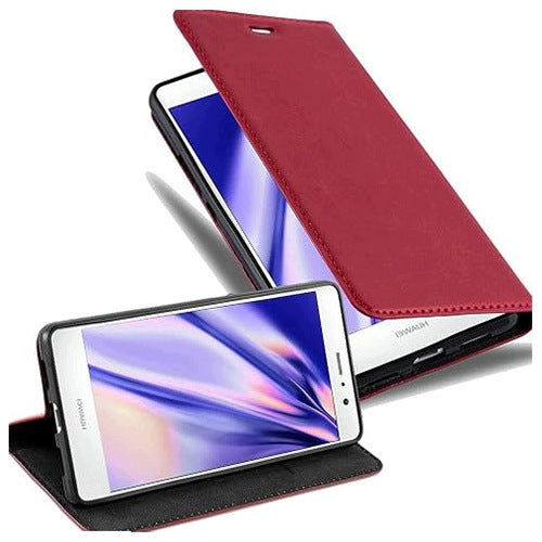 HUAWEI P9 LITE BOOK CASE RED MAGNETIC Leather