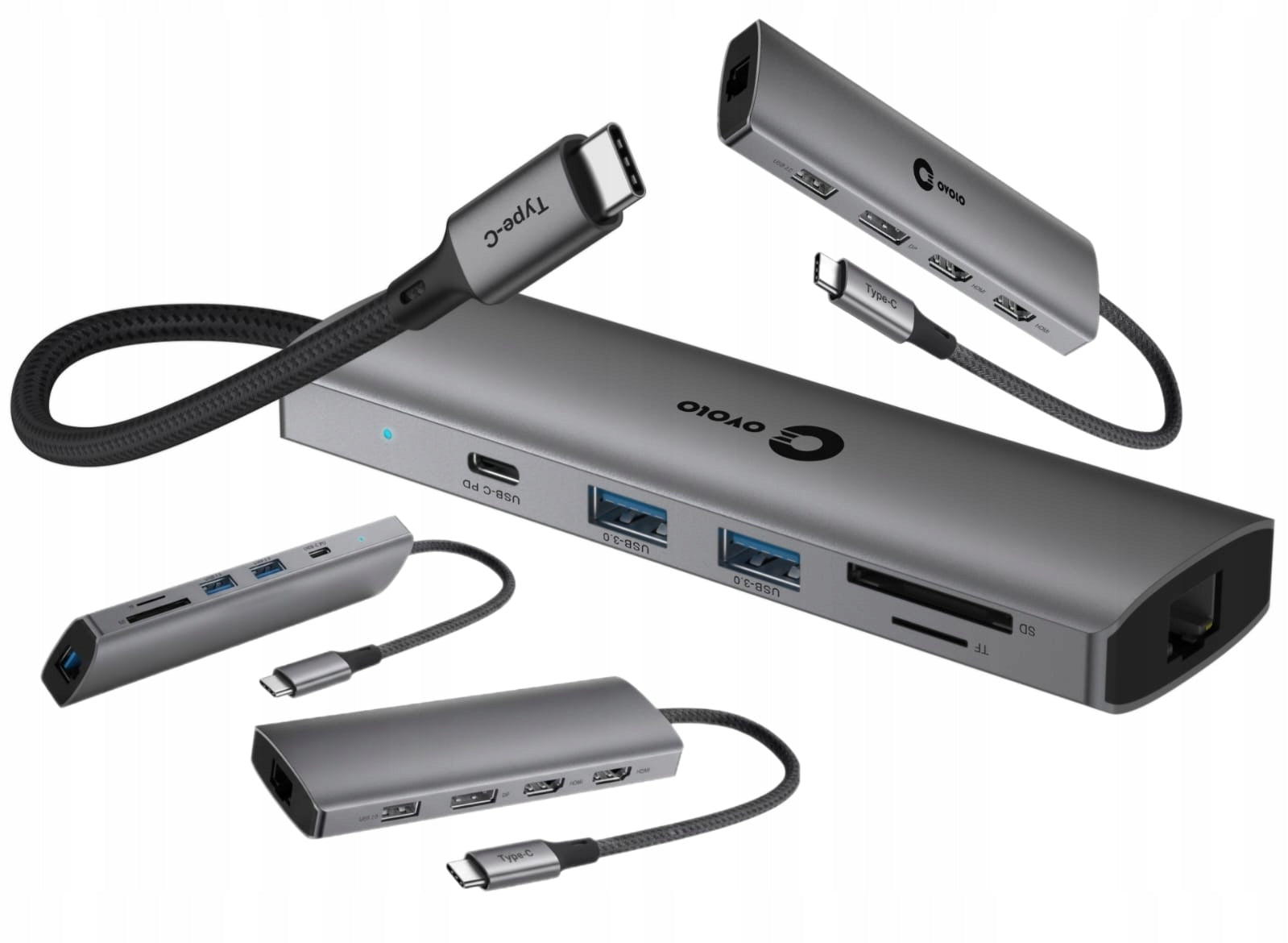 HUB 100W More Ports & Single Cable Charging 2 ASUS USB-C Monitors