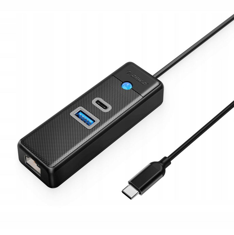 HUB 3-Port USB-C Splitter - USB-A USB-C RJ45 Gigabit Ethernet 1.8 m -