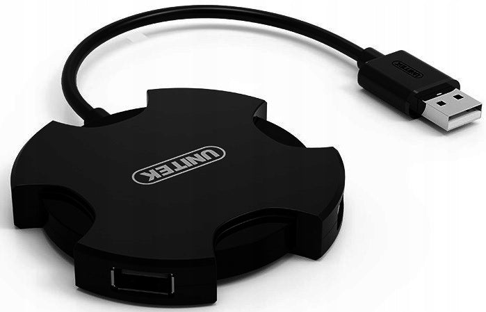 HUB 4x USB 2.0 micro - black + OTG; Y-2178