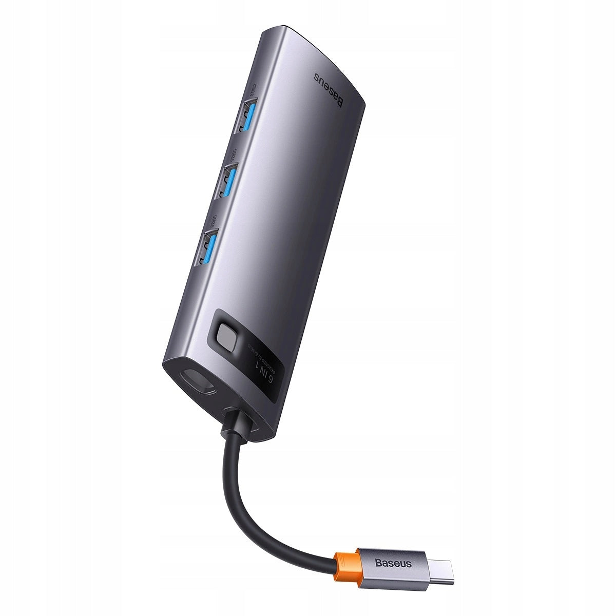 HUB 6IN1 BASEUS STARJOY SERIES, USB-C TO HDMI + 3 X USB 3.0 + USB-C PD + RJ4 Manufacturer code WKWG080013