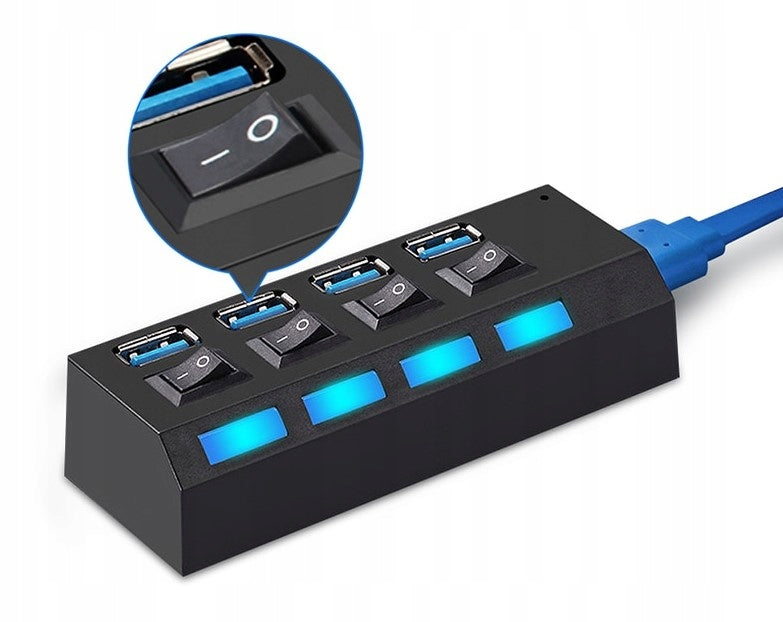HUB ACTIVE USB 4 PORTS with thief switch