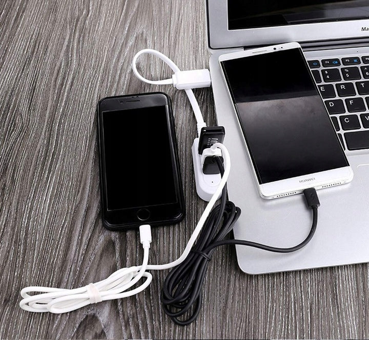 HUB ADAPTER SPLITTER PORT SPLITTER 3x USB 30cm Manufacturer code HUB-3xUSB-30CM-WHT-PH