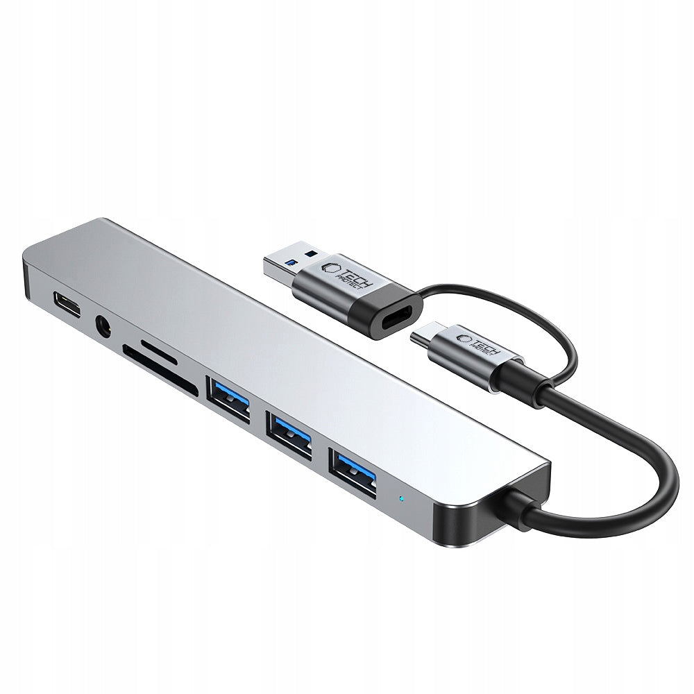HUB ADAPTER SPLITTER USB-A 3.0 - USB-C TYPE-C FOR COMPUTER Manufacturer code USB-A / TYPE-C / SD / TF / Audio: 3.5 mm