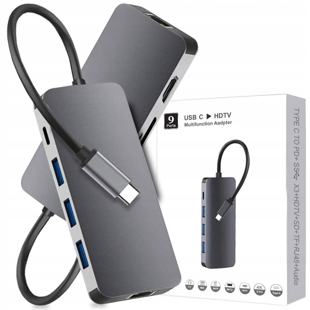 HUB ALOGY 3x USB USB-C RJ45 HDMI 4K for MacBook Pro Manufacturer Alogy
