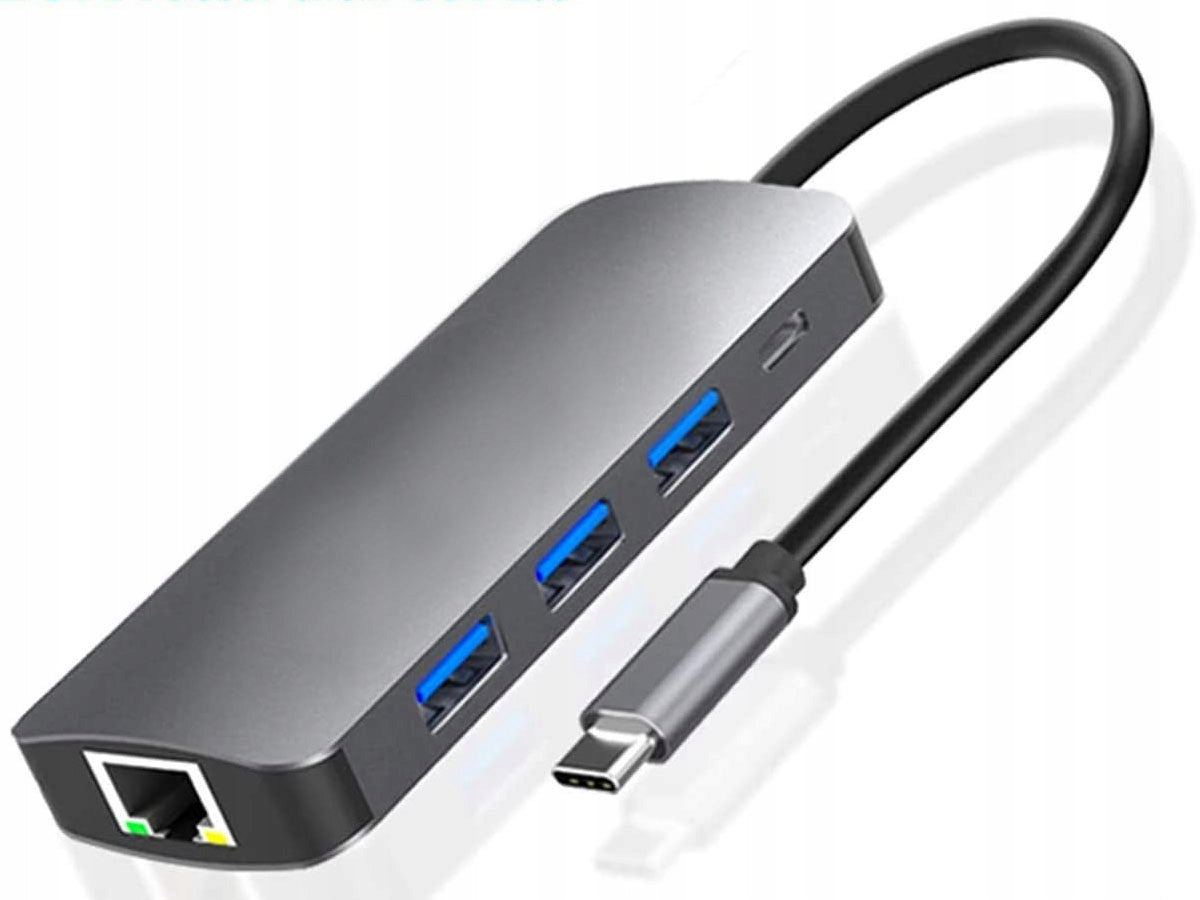 HUB ALOGY 3x USB USB-C RJ45 HDMI 4K for MacBook Pro Number of ports 9