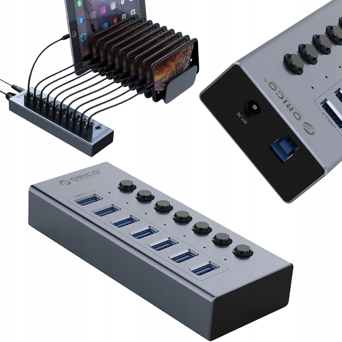 HUB Adapter MULTIFUNCTION ADAPTER SWITCHES 7in1 USB 3.0 ORICO