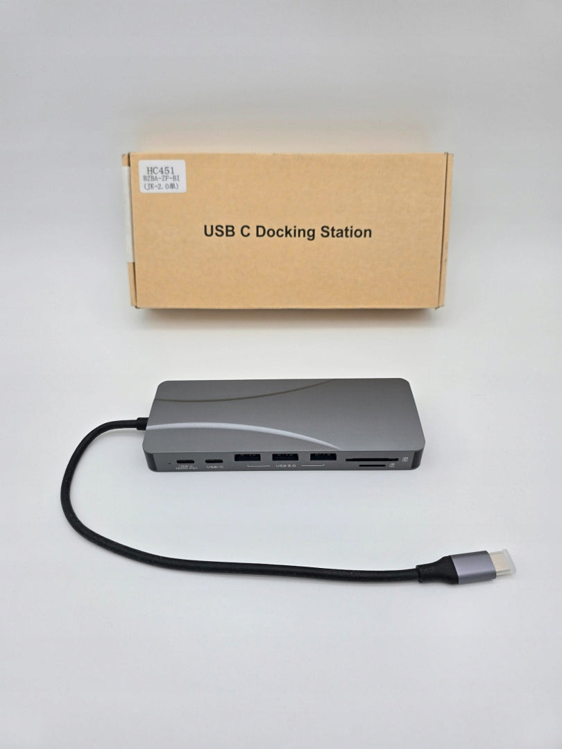 HUB Adapter USB C HDMI AUX RJ45 Splitter Packaging status original
