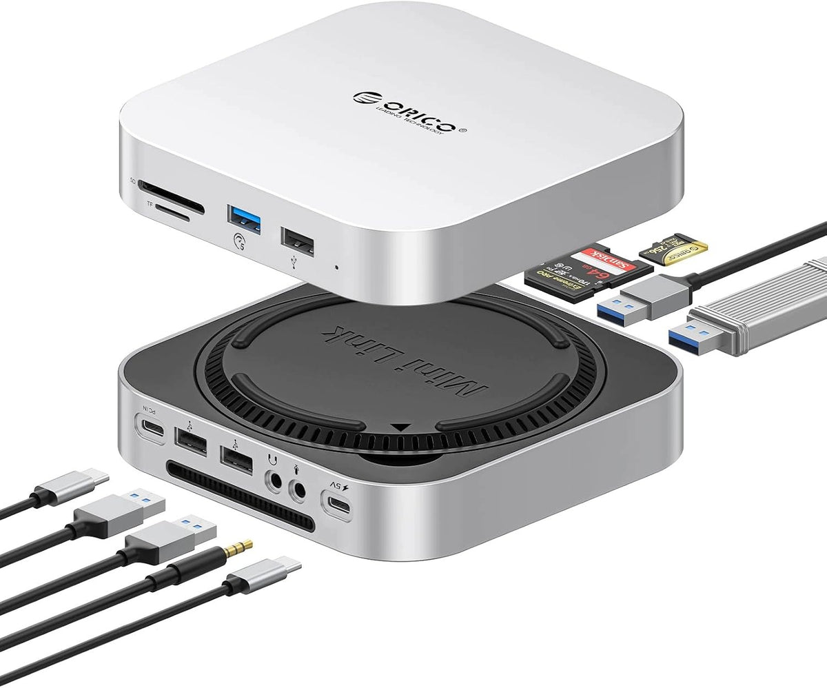 HUB DOCKING STATION 10IN1 MAC MINI M4 M.2 SSD USB 3.0 CARD READER