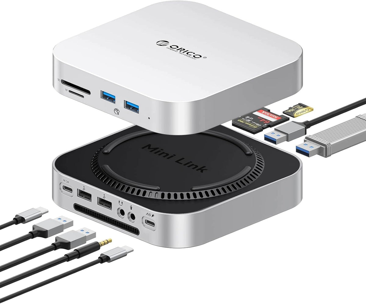 HUB DOCKING STATION MAC MINI M4 USB 3.0 READER SD TF