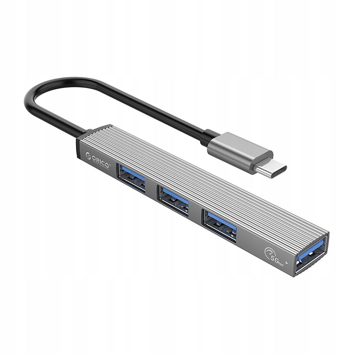 HUB DOCKING STATION USB-C TO 4X USB-A SPLITTER GREY