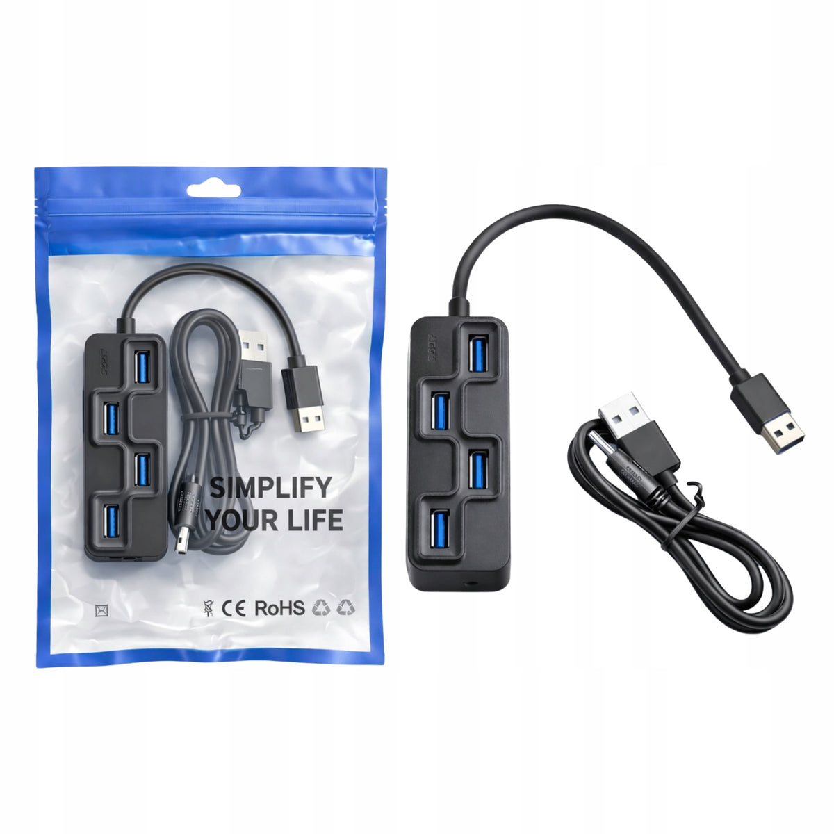 HUB SPLITTER 4in1 USB 3.0 5 Gbps