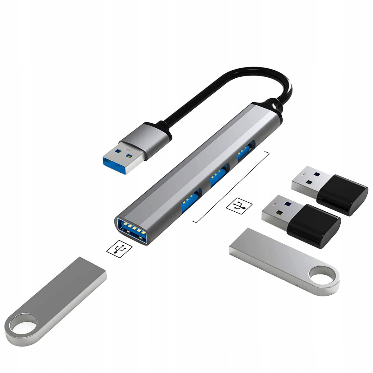 HUB SPLITTER ADAPTER USB TO 4 USB SPLITTER FOR PC LAPTOP Manufacturer no brand