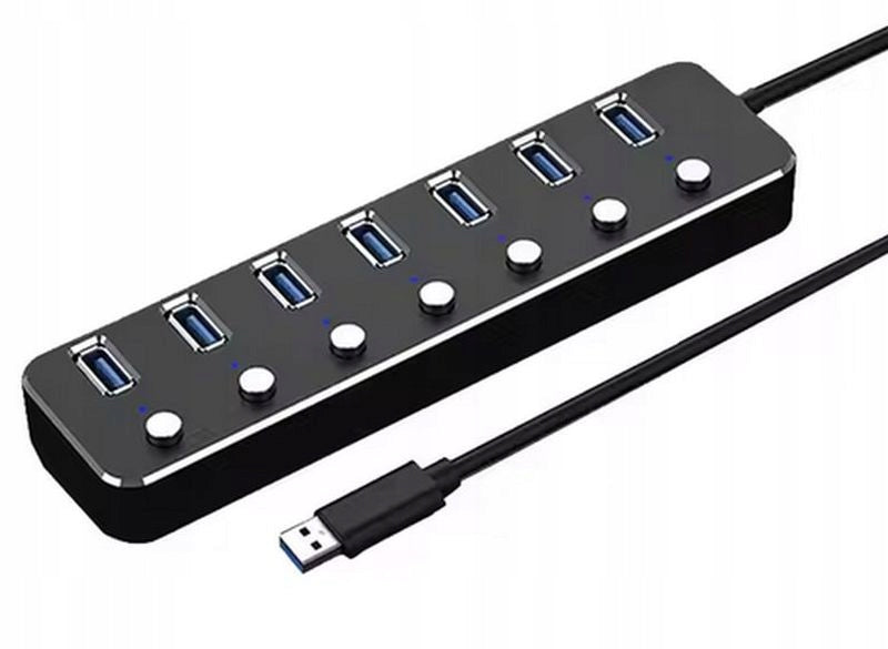 HUB SPLITTER FOR 7 X USB 3.0 WITH SWITCHES