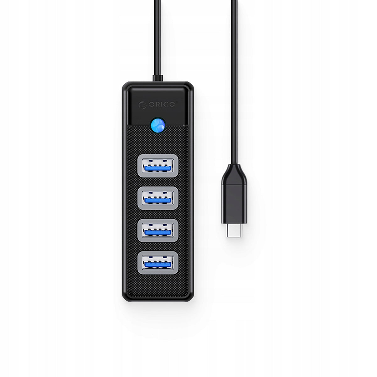 HUB SPLITTER USB-C - 4X USB-A BLACK
