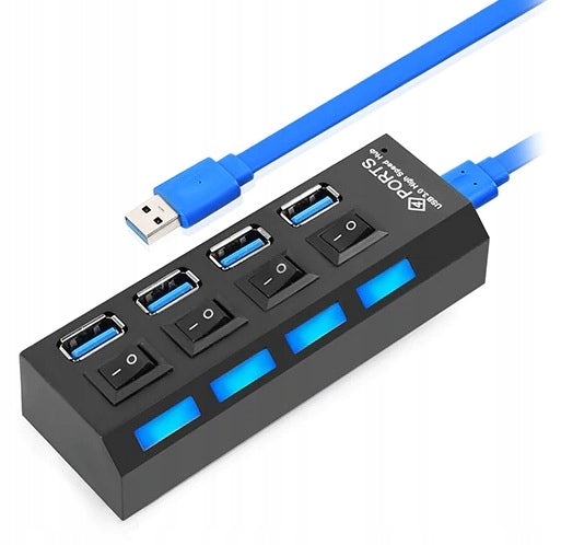 HUB USB 3.0 ACTIVE SPLITTER 4 ports + power adapter Manufacturer code R_U_4P_USB
