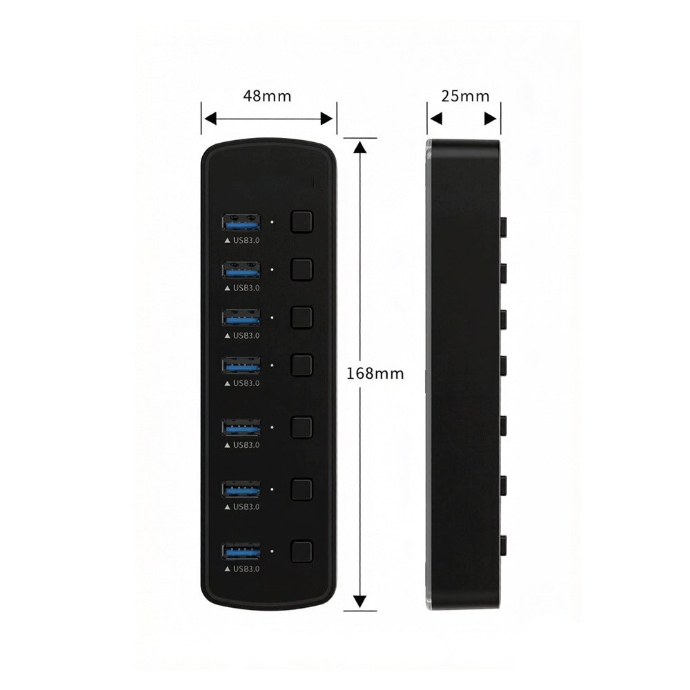 HUB USB ACTIVE 7 PORTS USB 3.0 SPLITTER 7in1 RGB LED 5GB Manufacturer code sdq149