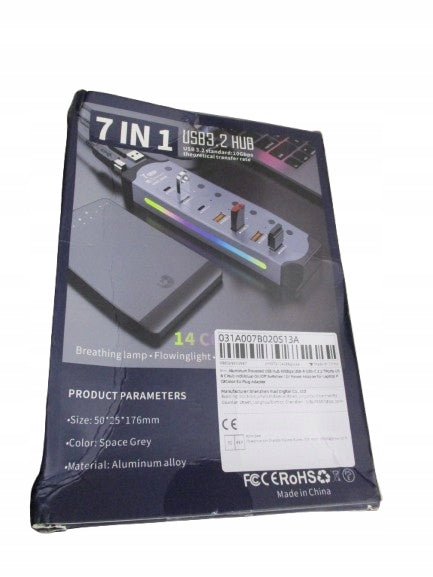 HUB USB ACTIVE 7 PORTS USB 3.2 10Gbps SPLITTER 7in1