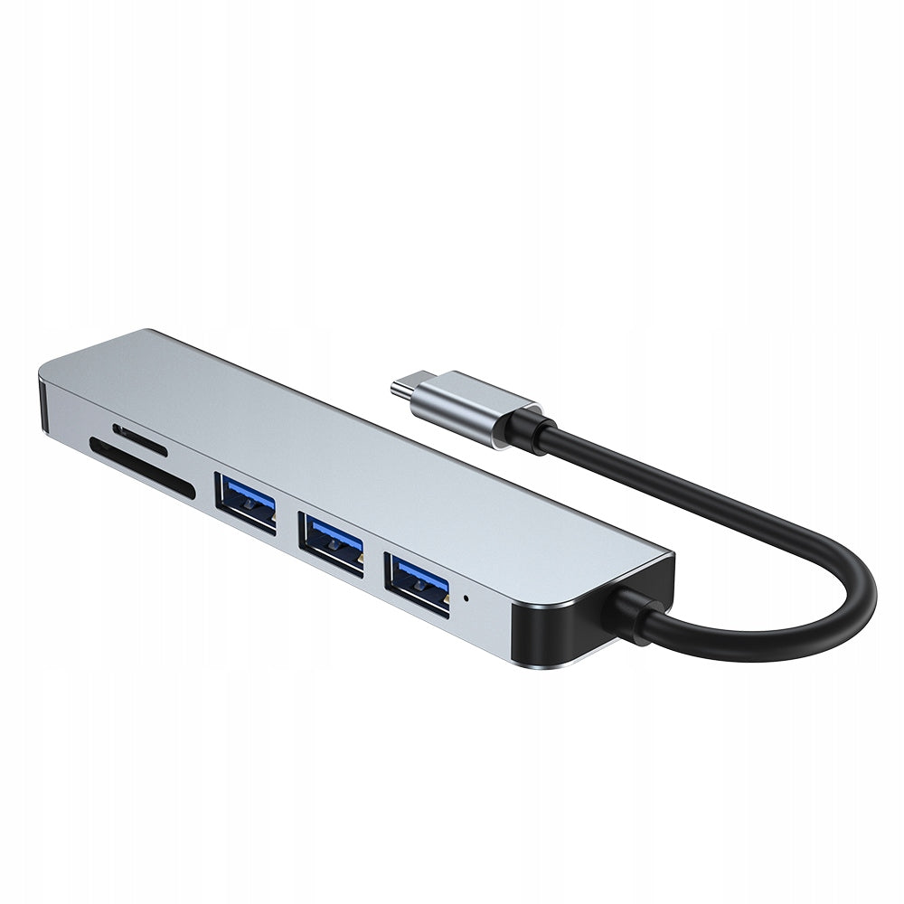 HUB USB C 6in1 DOCKING Station Adapter SPLITTER HDMI SD VGA 3XUSB