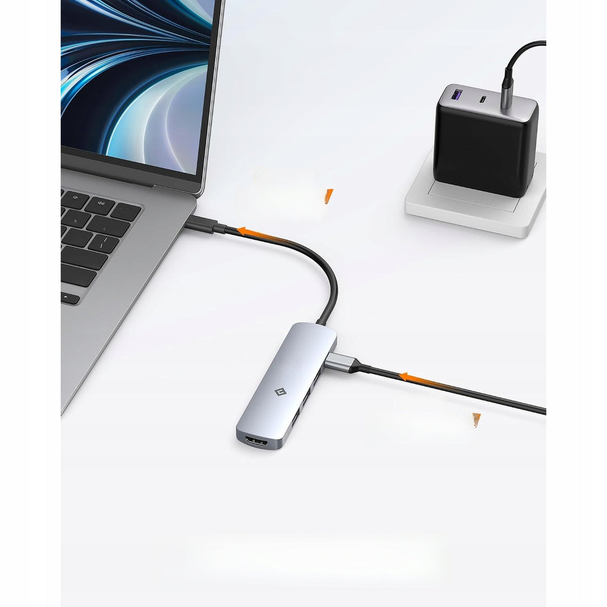 HUB USB C ADAPTER NOVOO R5 PD LITE 5 IN 1 HUB SPLITTER FOR PC Manufacturer Novoo