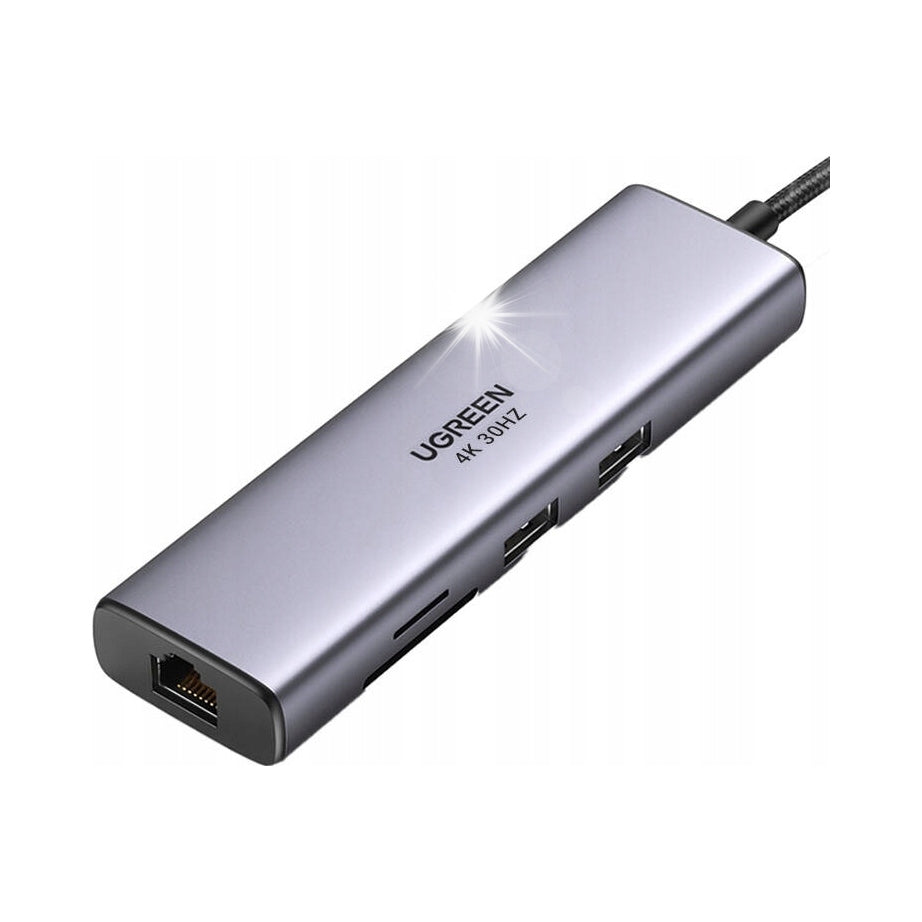 HUB USB-C Adapter - USB-A / HDMI / RJ45 / SD and TF Card Reader / USB-C PD 1