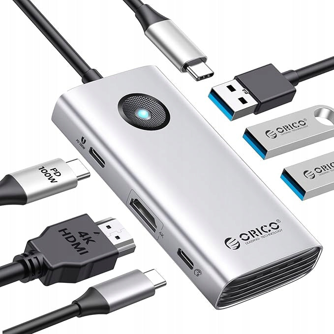 HUB USB-C DOCKING STATION HDMI PD 100W USB-A 3.0 USB-C 2.0 4K 30Hz ORICO