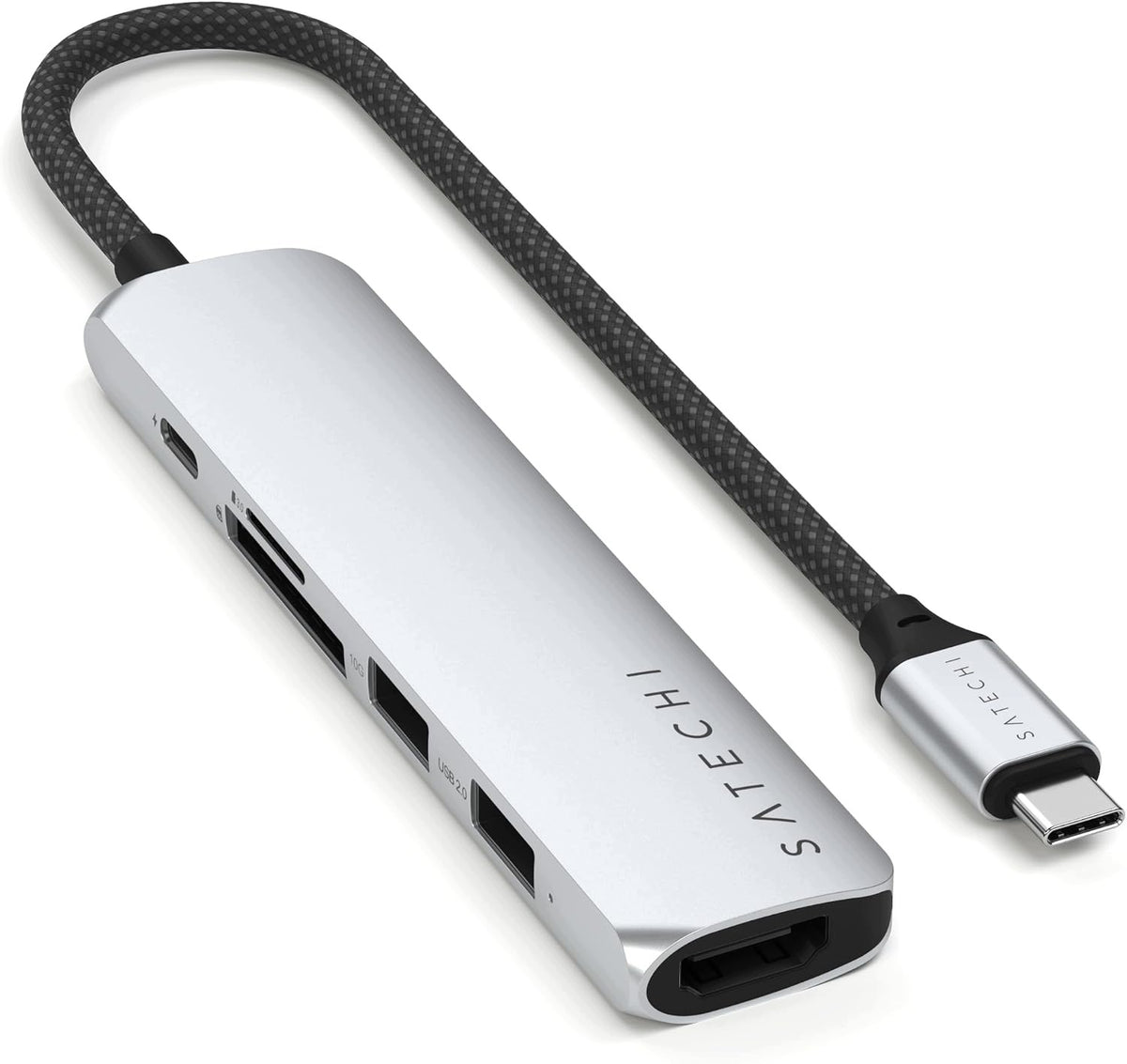 HUB USB-C SLIM PLUS 6IN1 PD 100W HDMI 4K 60HZ SILVER
