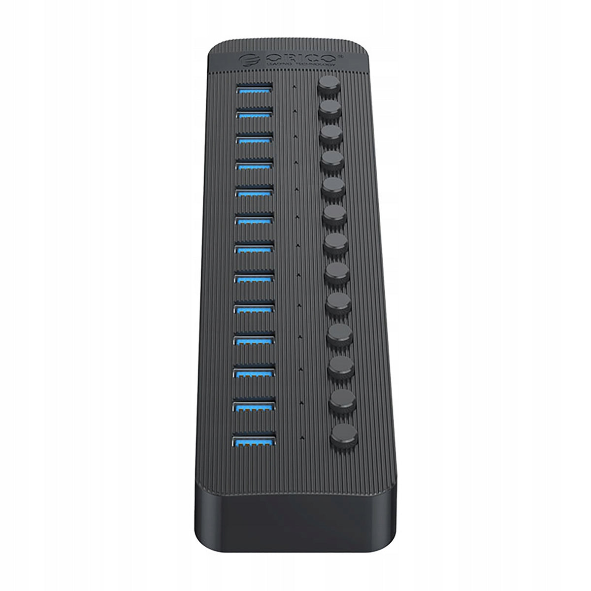 HUB WITH SWITCHES 13X USB-A BLACK Product weight with unit packaging 0.5 kg