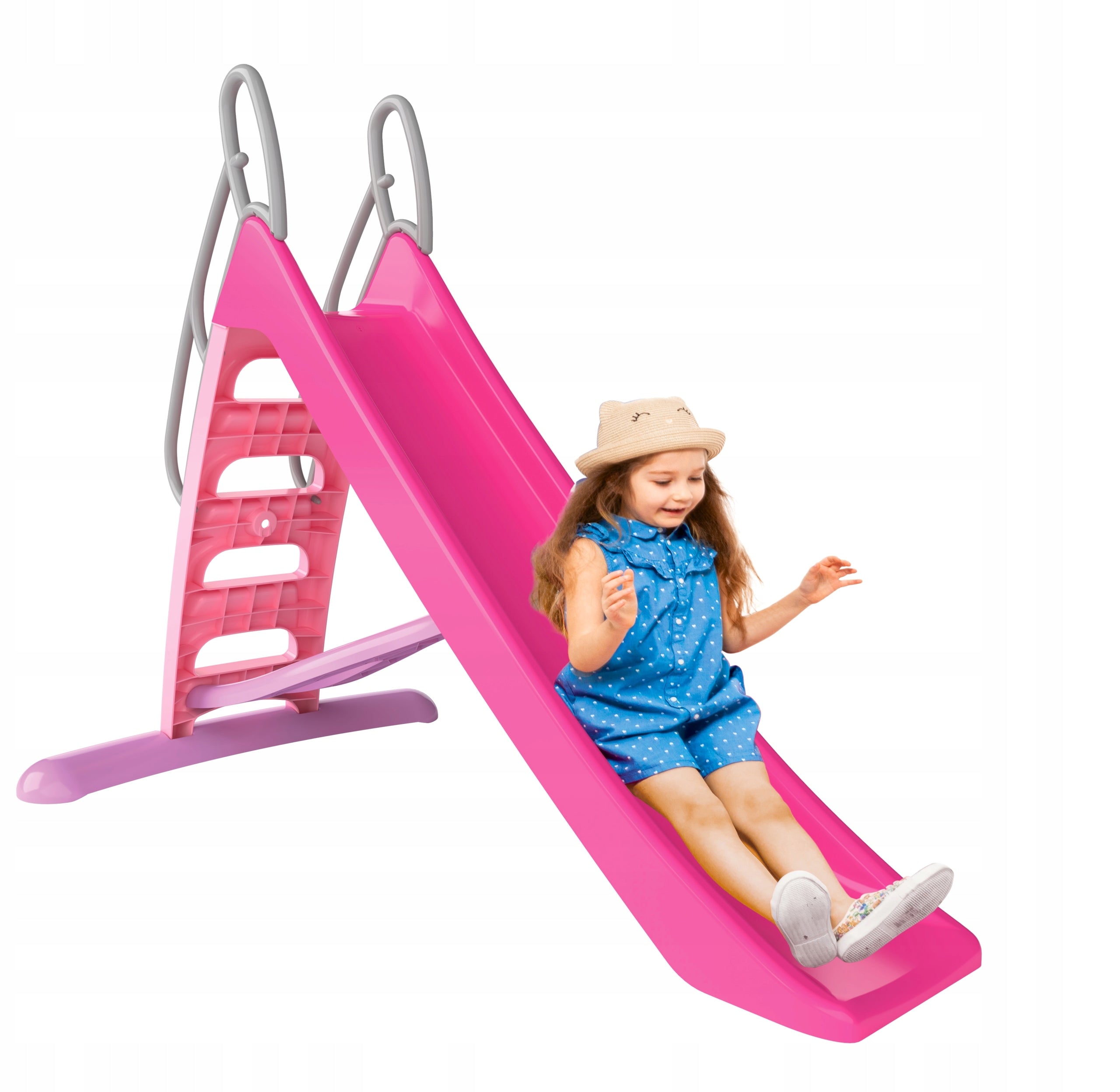HUGE SLIDE FOR CHILDREN 170 cm HIGH SLIDE WATER SPRAY PINK Brand Keny Toys