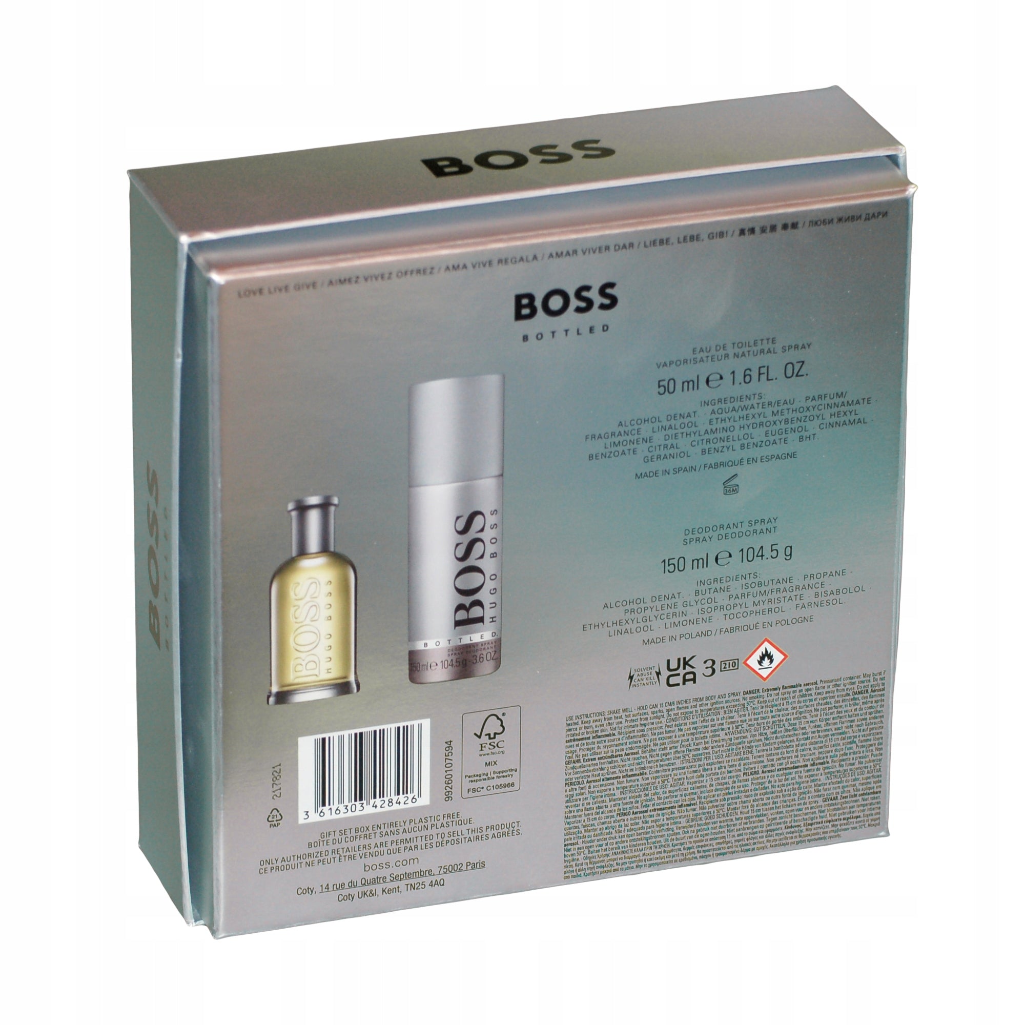 HUGO BOSS BOTTLED NO 6 set