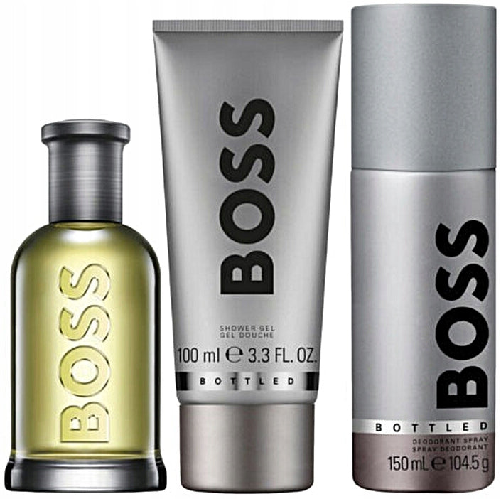 HUGO BOSS BOTTLED No 6 EDT 100ML + DEODORANT 150ML + SHOWER GEL 100 Packaging status original