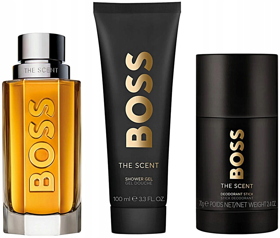 HUGO BOSS THE SCENT EDT 100ML + DEO STICK 75ML + SHOWER GEL 100ML Packaging status original