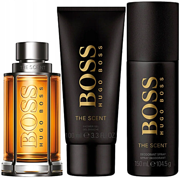 HUGO BOSS THE SCENT EDT 100ML + DEODORANT 150ML + SHOWER GEL 100ML Packaging status original
