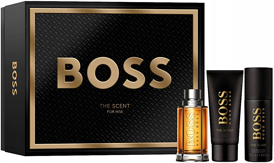 HUGO BOSS THE SCENT EDT 100ML + DEODORANT 150ML + SHOWER GEL 100ML