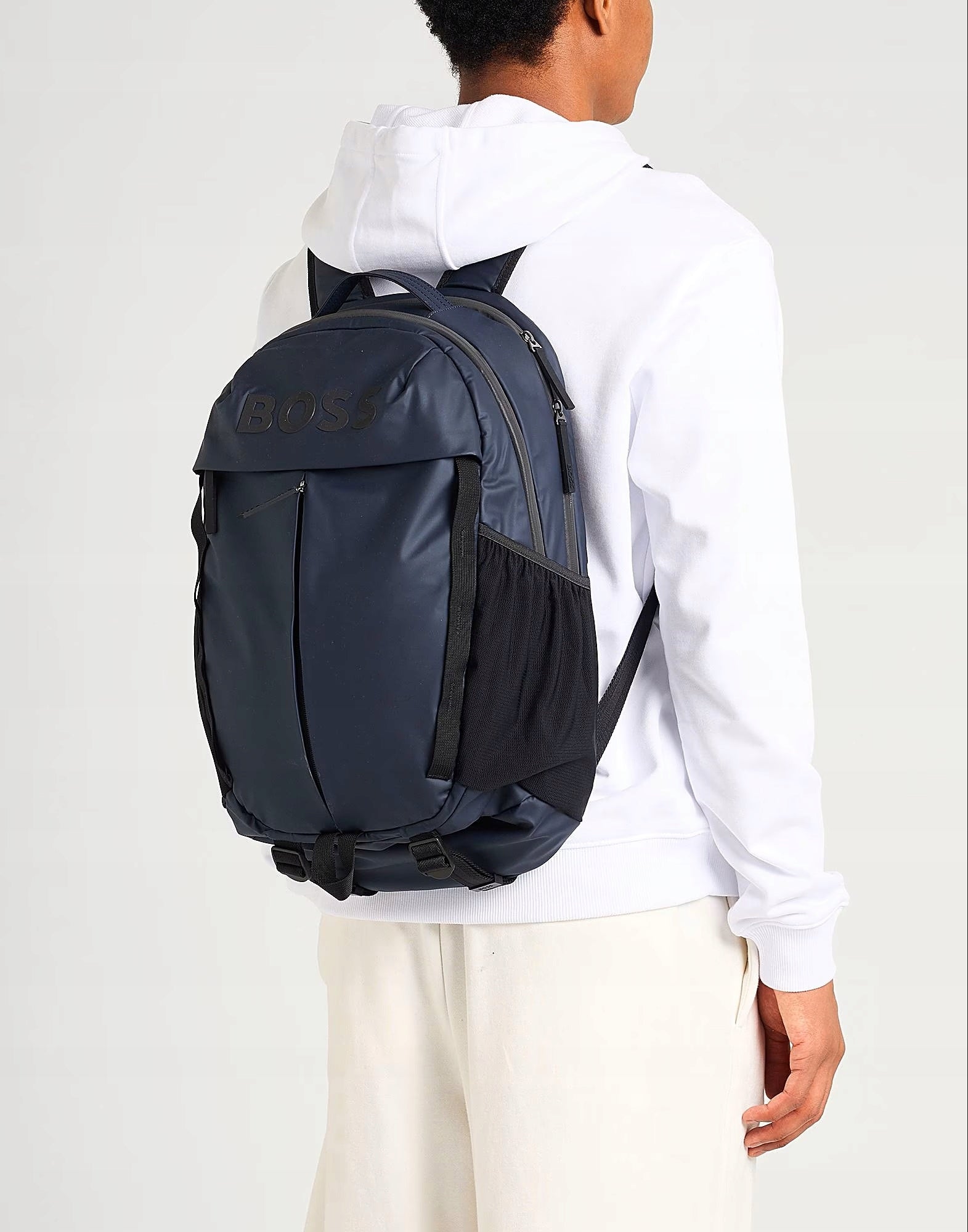 HUGO BOSS men's backpack roomy / travel Dark Blue