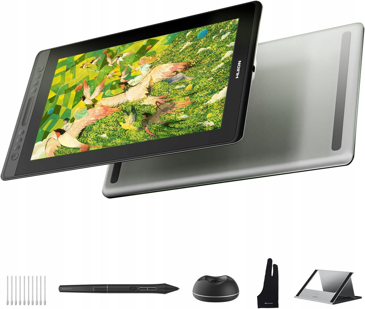 HUION Kamvas Pro 16 V2 Graphic Tablet 2.5K 16384 Pressure Levels Glass