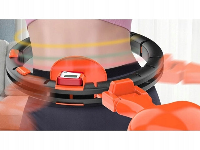 HULA HOOP WITH LCD SPEED COUNTER AND SLIMMING FOLDING WEIGHT Body parts hips stomach buttocks thighs