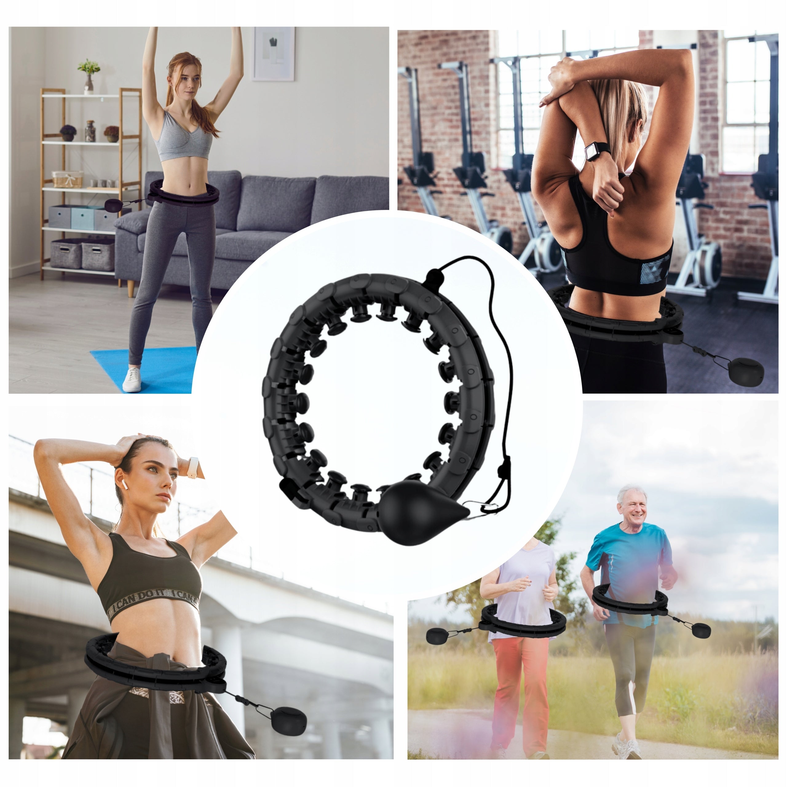 Schlankheitsreifen Hula Hoop Smart, 45 cm, schwarz 