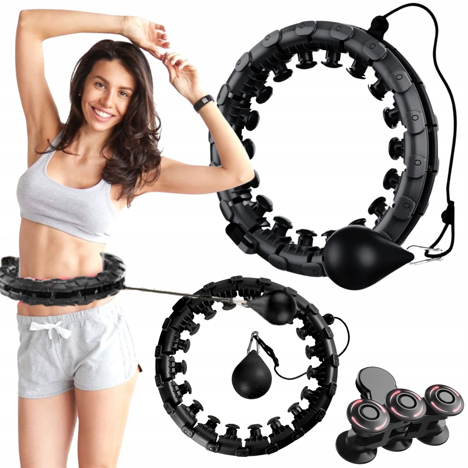 Schlankheitsreifen Hula Hoop Smart, 45 cm, schwarz 