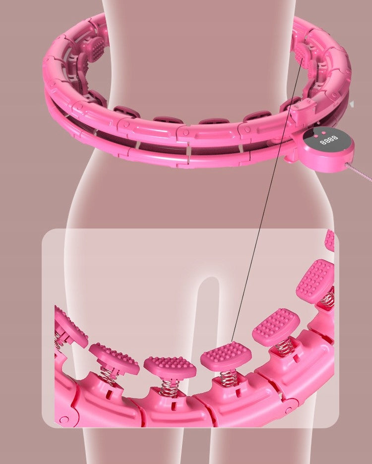 Gymnastikreifen mit Kalorienzähler Hikey Hula Hop, 125 cm, rosa 