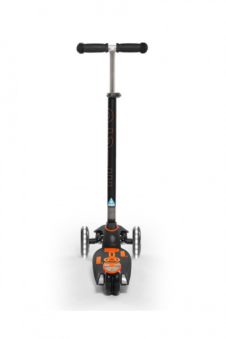 Scooter Maxi Micro Deluxe Schwarz LED 