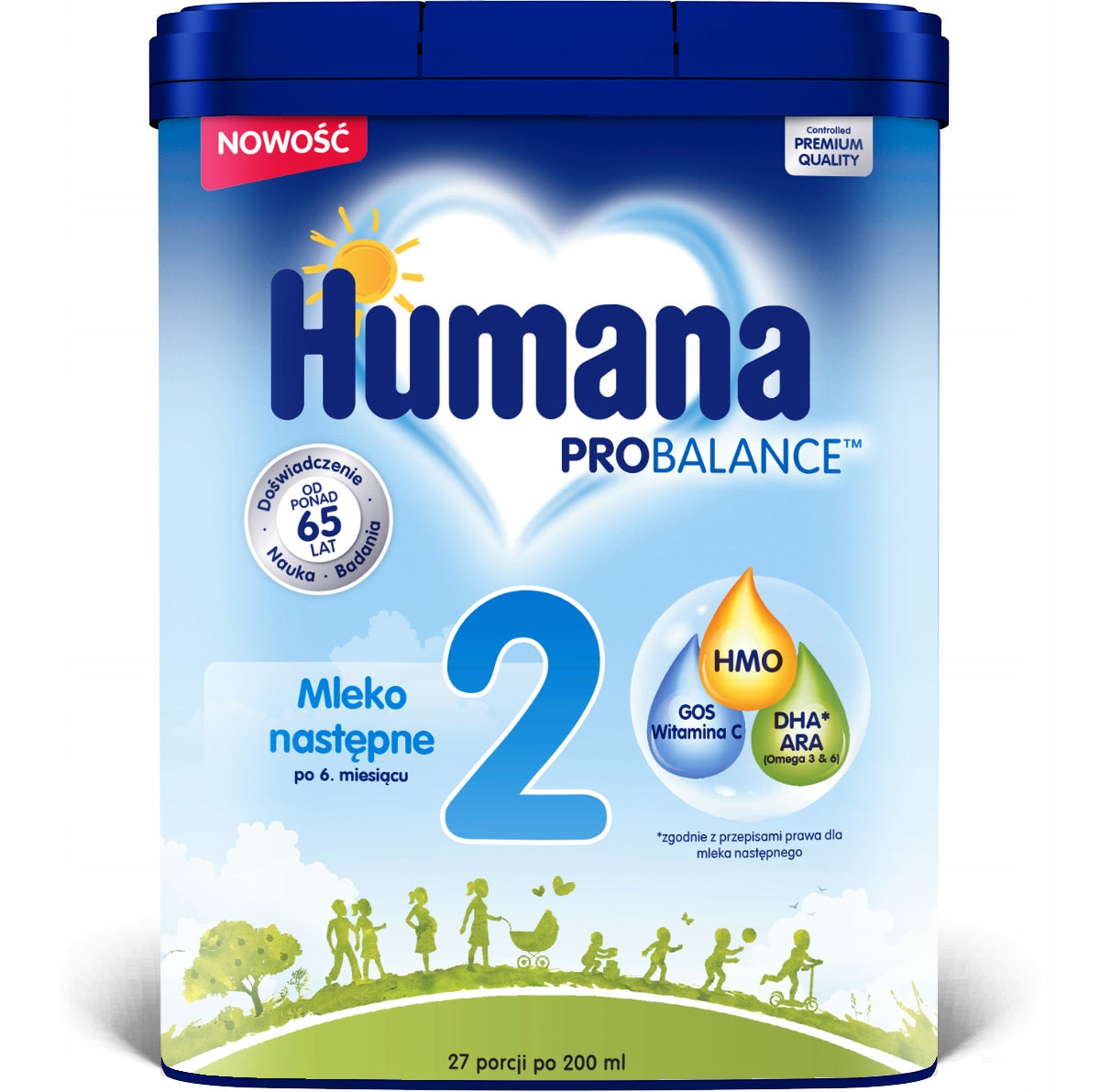 HUMANA 2 HMO MILK POWDER 6m+ 2x 750g 2PACK Packaging status original