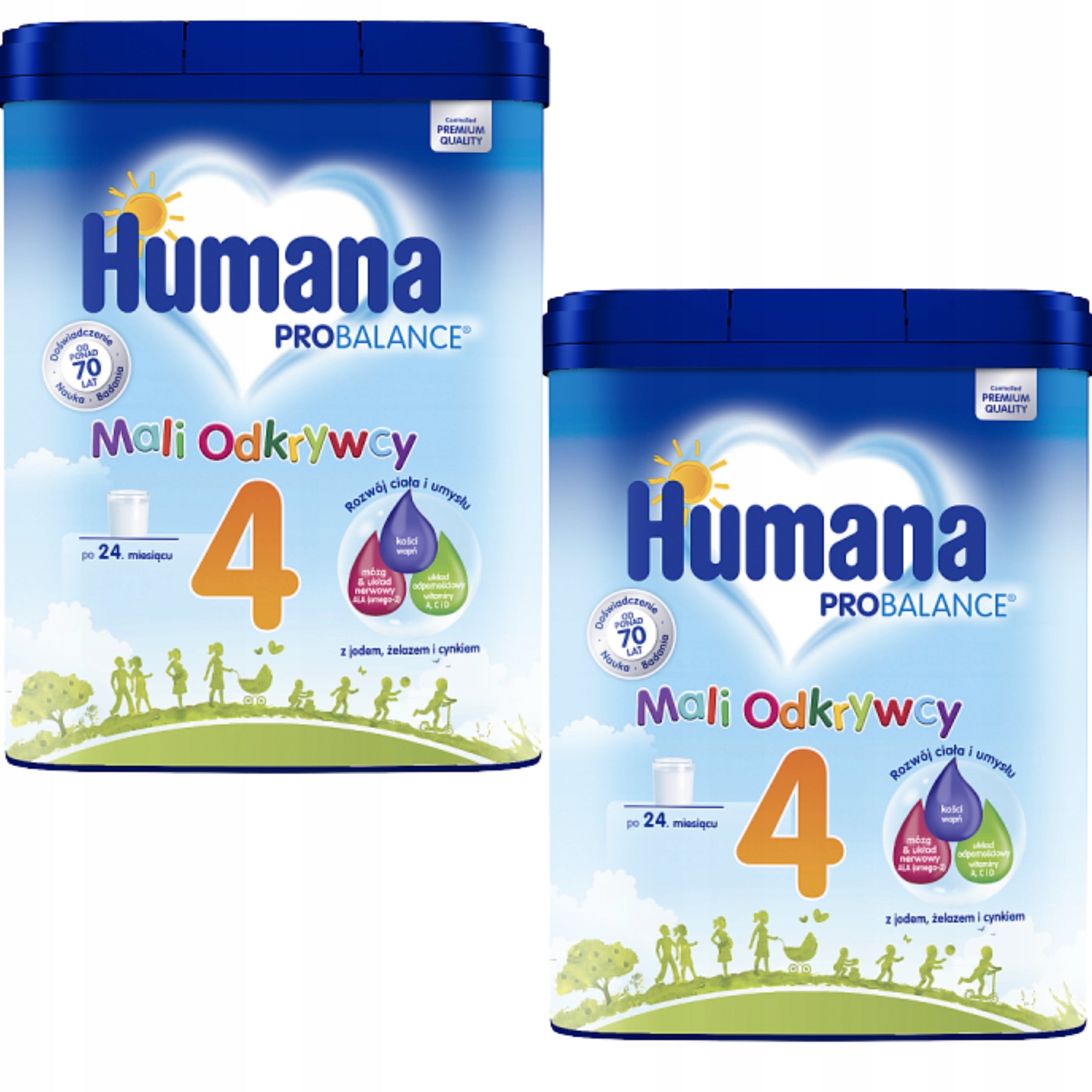 HUMANA 4 MILK POWDER AFTER 24 MONTHS 2x650g 2PACK